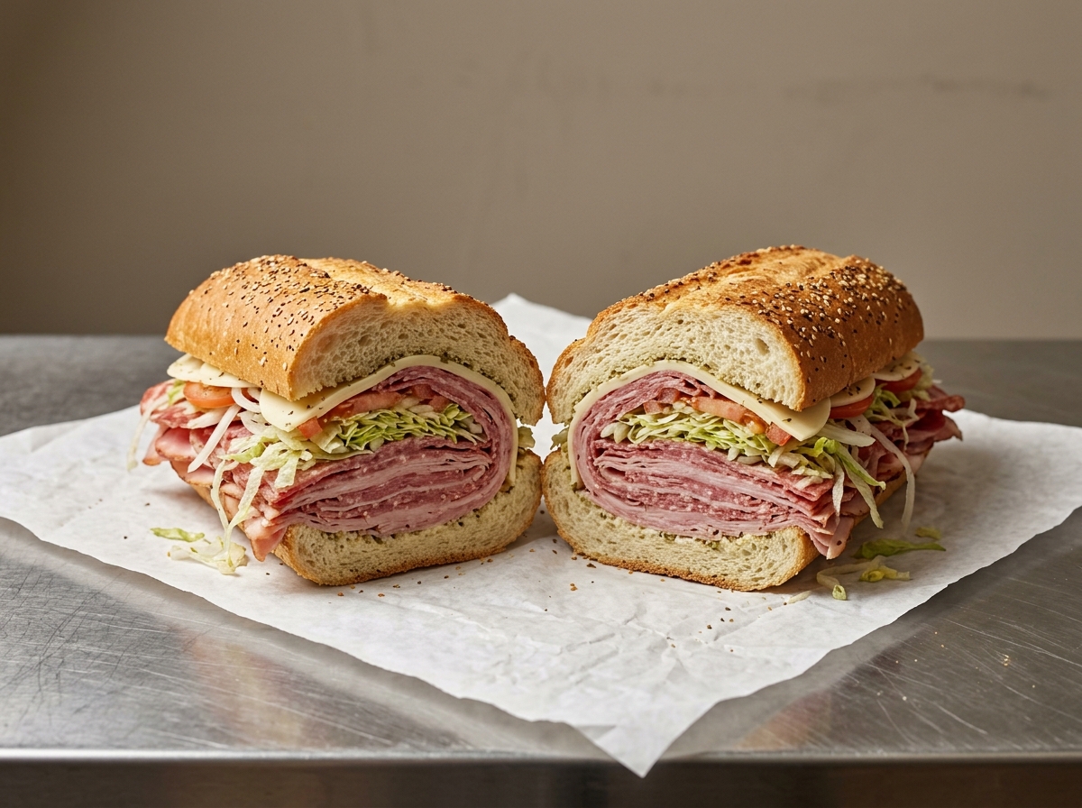 Italian sub on a long roll